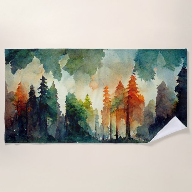 Serviette De Plage La forêt (nature) (Devant)