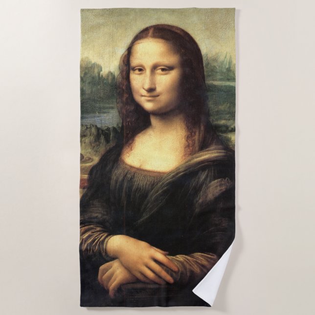 Serviette De Plage La Mona Lisa Leonardo da Vinci (Devant)