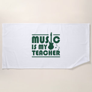Serviette De Plage La musique est mon professeur