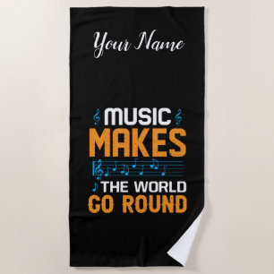 Serviette De Plage La Musique Fait Le Tour Du Monde
