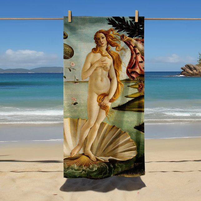 Serviette De Plage La naissance de Vénus | Botticelli (Créateur téléchargé)