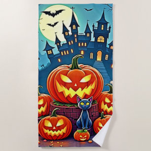 Serviette De Plage La nuit d'Halloween : Art amusant et effrayant