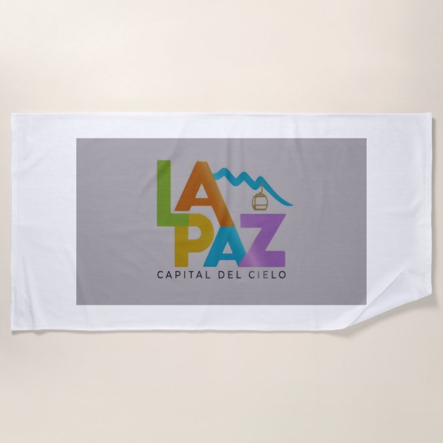 Serviette De Plage La Paz ville du ciel (Devant)