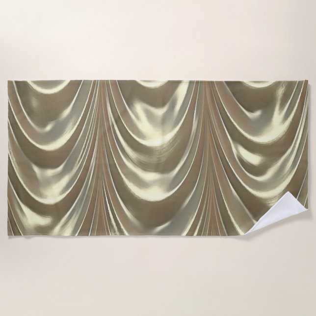 Serviette De Plage La soie d'or drape (Devant)
