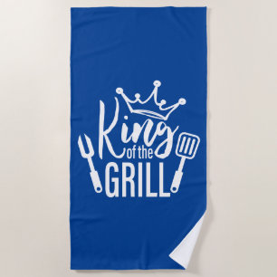 Serviette De Plage La typographie du roi des grillades