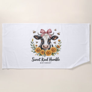 Serviette De Plage La vache à fraise Joyfull aime le T-Shi classique