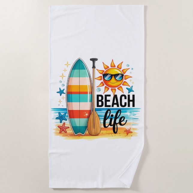 Serviette De Plage La vie de plage  (Devant)