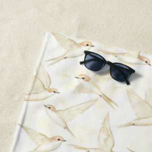 Serviette De Plage La vie des oiseaux romantiques n'est qu'un rêve