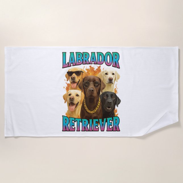 Serviette De Plage Labrador Retriever (Devant)