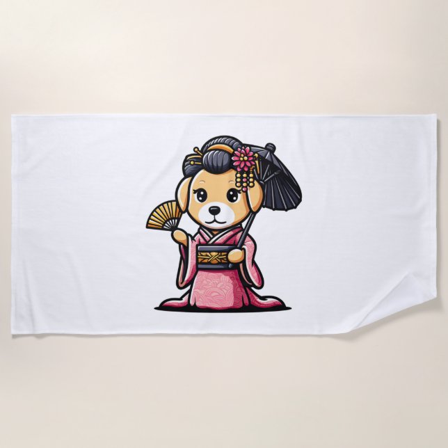 Serviette De Plage Labrador Retriever Chien Kimono (Devant)