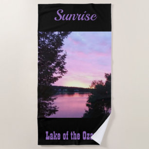 Serviette De Plage Lac Sunrise des Ozarks