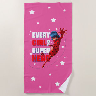 Serviette De Plage Ladybug Every Girl est un super héros