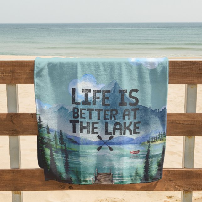 Serviette de plage Lake House (Créateur téléchargé)