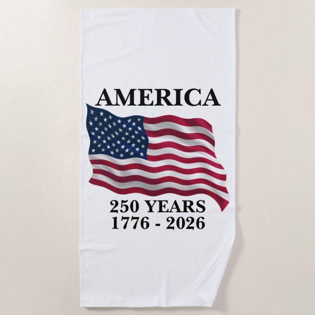 Serviette De Plage L'Amérique 250 Ans (Devant)