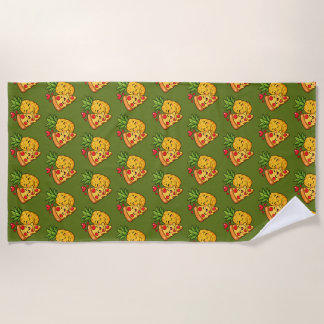 Serviette De Plage L'amour au premier coup de couteau - La pizza renc
