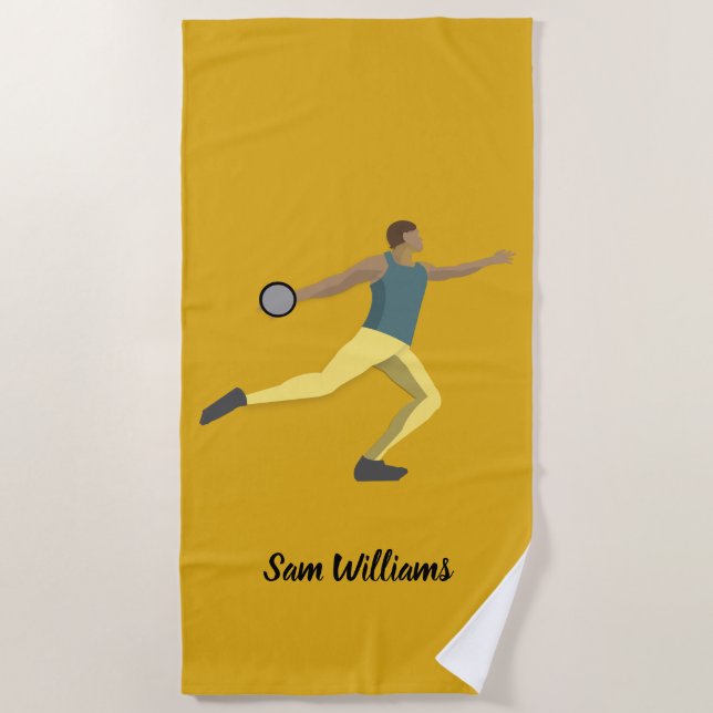 Serviette De Plage Lancement de Discus (Devant)