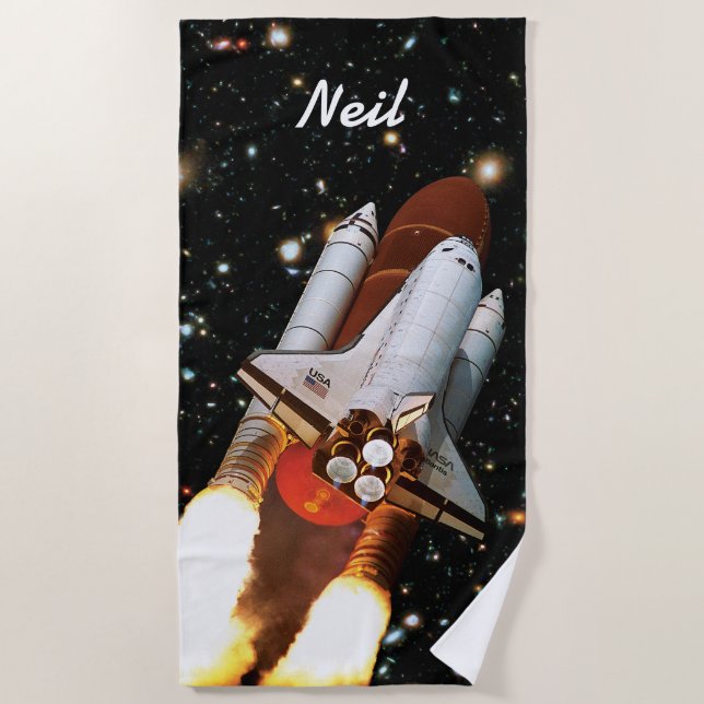Serviette De Plage Lancement de la navette spatiale Atlantis STS-45 - (Devant)