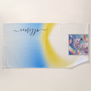 Serviette De Plage L'anniversaire magique de Luna Rainbow