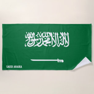 Serviette De Plage L'Arabie Saoudite Drapeau Splendide Patriotique