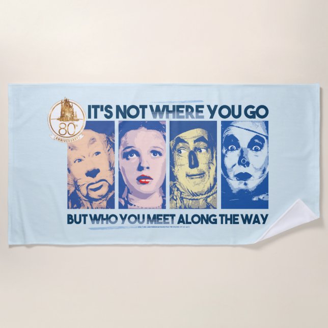 Serviette De Plage L'Assistant D'Oz™ | Qui Vous Rencontrez En Chemin (Devant)