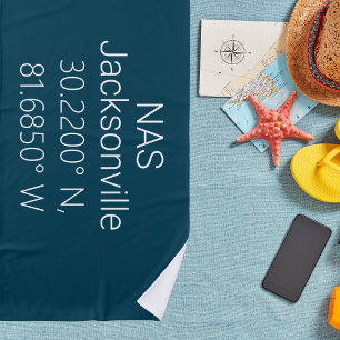 Serviette De Plage Latitude Longitude NAS Jacksonville