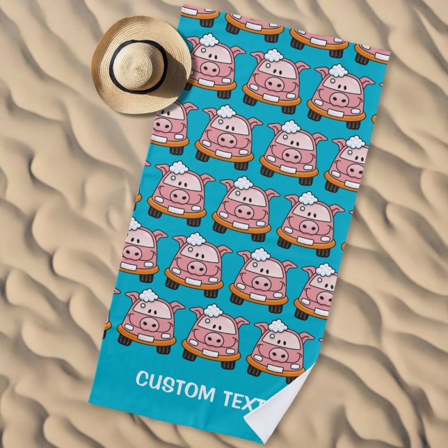 Serviette De Plage Lavage de porc de voiture (Créateur téléchargé)