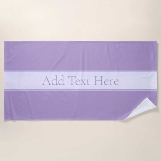 Serviette De Plage Lavande Lumière Personnalisable Purple (Devant)