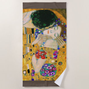 Serviette De Plage Le Baiser de Gustav Klimt