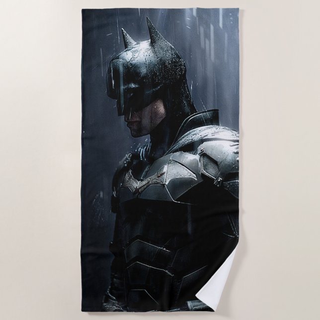 Serviette De Plage Le Batman sous la pluie (Devant)