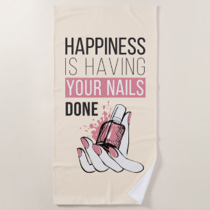Serviette De Plage Le bonheur a vos clous faits
