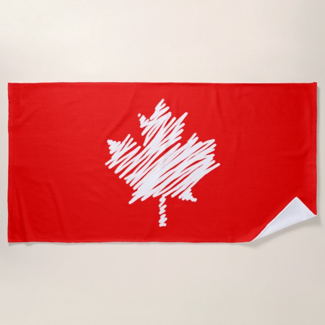 Serviette De Plage Le Canada Établit 1867 150 Ans Style Design (Devant)