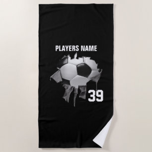 Serviette De Plage Le football déchiré