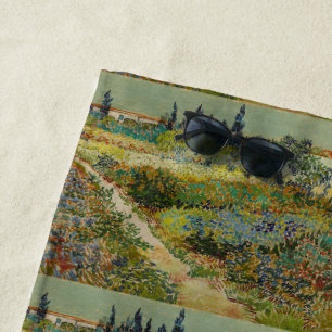 Serviette De Plage Le Jardin de Van Gogh à Arles Impressionniste Flor
