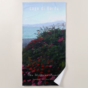 Serviette De Plage Le lac d'Italie Lago di Garda Photographie florale