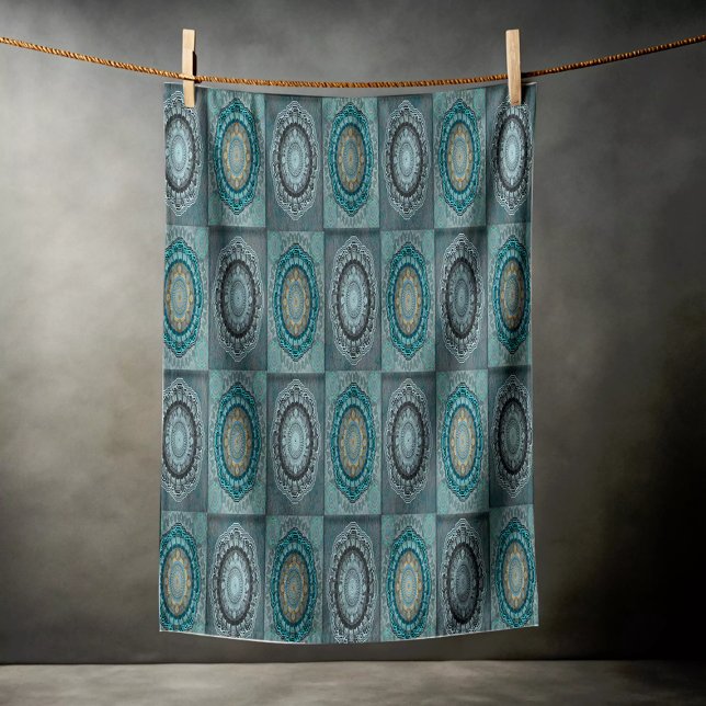 Serviette De Plage Le mandala des yeux psychédéliques gynécologiques  (Créateur téléchargé)