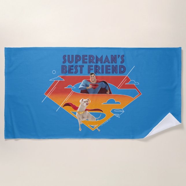 Serviette De Plage Le meilleur ami de Superman (Devant)