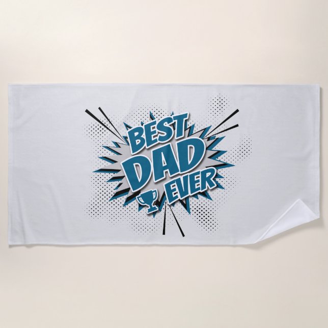 Serviette De Plage Le meilleur papa jamais (Devant)