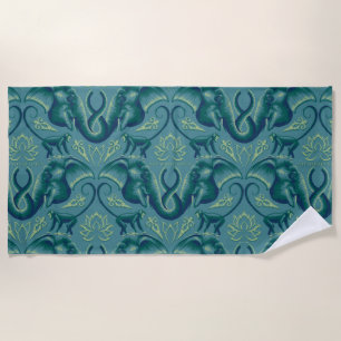 Serviette De Plage Le Motif de Tapisserie Safari Tranquille - Le Lotu