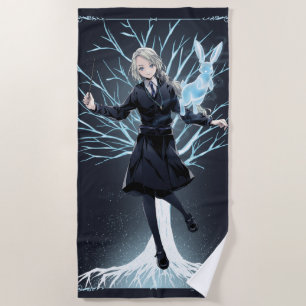 Serviette De Plage Le Patronus lapin d'Anime Luna Lovegood