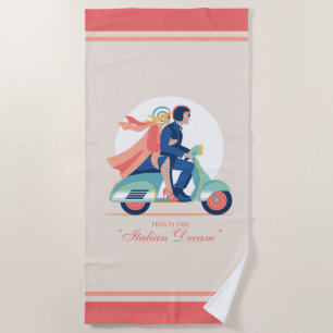 Serviette De Plage Le rêve italien - Le Lotus Blanc