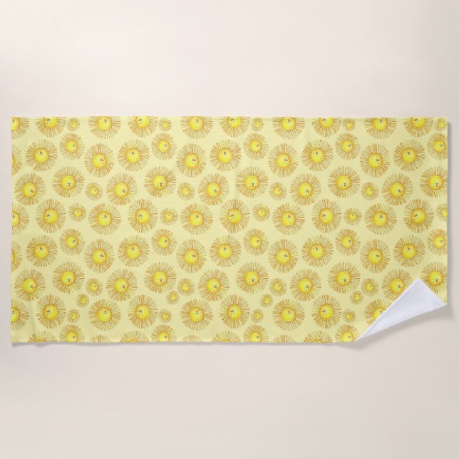 Serviette De Plage Le soleil brille -  (Devant)