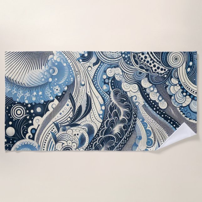 Serviette De Plage Le Studio Maison Indigo Bloom (Devant)