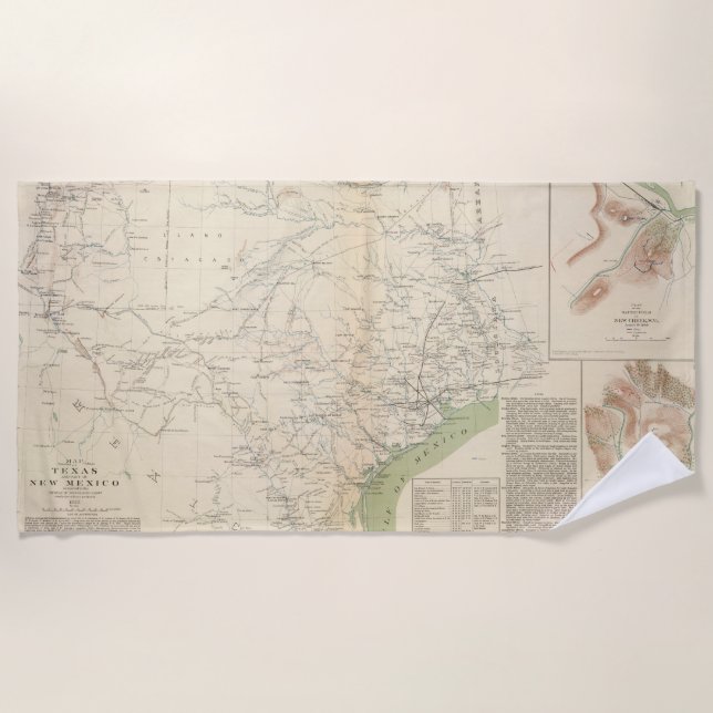 Serviette De Plage Le Texas, pinte de nanomètre (Devant)