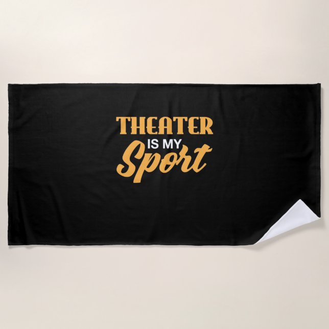 Serviette De Plage Le Théâtre Est Mon Sport (Devant)