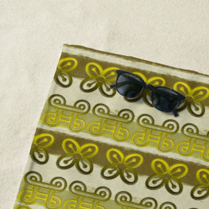 Serviette De Plage Le tribal africain ethnique barre le modèle