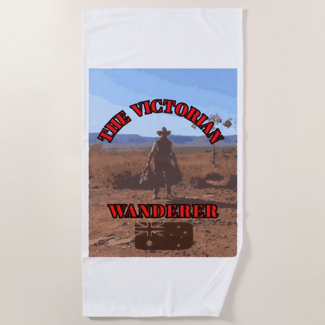 Serviette De Plage Le vagabond victorien (Devant)