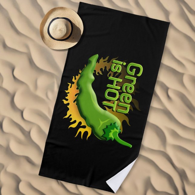Serviette De Plage Le vert est CHAUD (Créateur téléchargé)