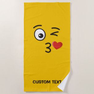 Serviette De Plage Le visage Jetant un baiser