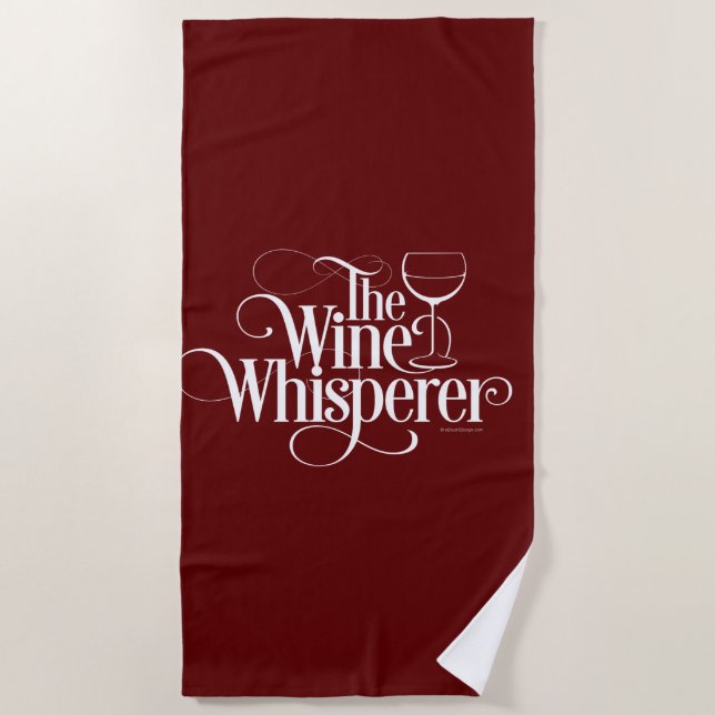Serviette De Plage Le Whisperer du vin (Devant)