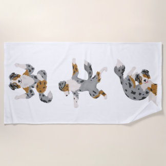 Serviette De Plage Le yoga pose de berger australien